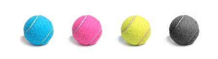 cmyk tennis ballの写真素材