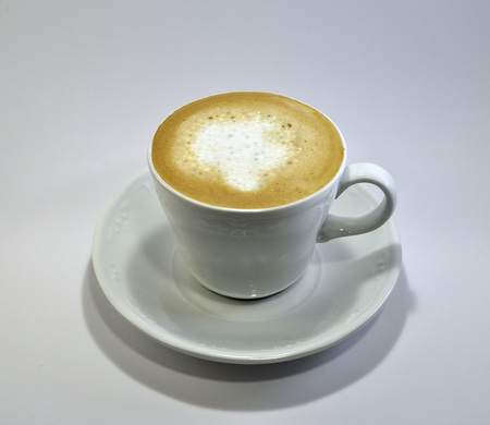 Cup of coffee with milkの写真素材