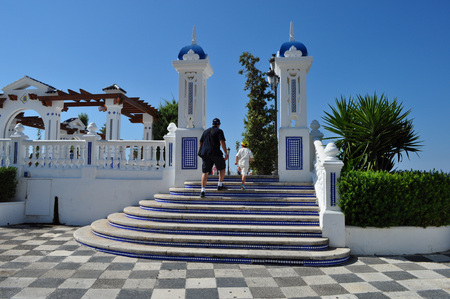 Door to the viewpoint of Benidorm, Alicante, Spainの写真素材