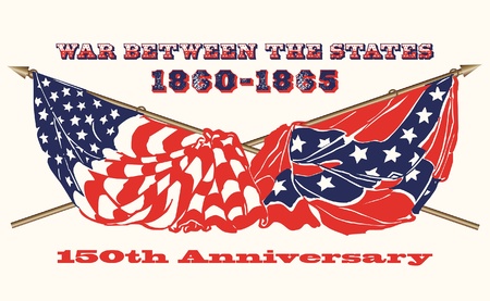   Flags of the American Civil War  1860- 1865 のイラスト素材