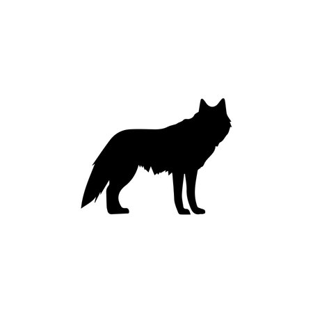 Wolf icon isolated on white background.のイラスト素材