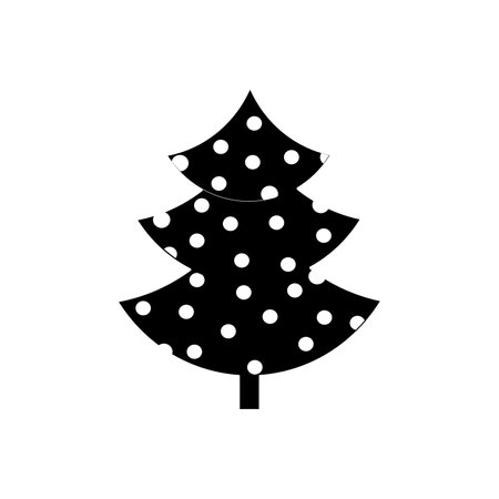 Christmas tree icon. Simple illustration of christmas tree vector icon for webのイラスト素材