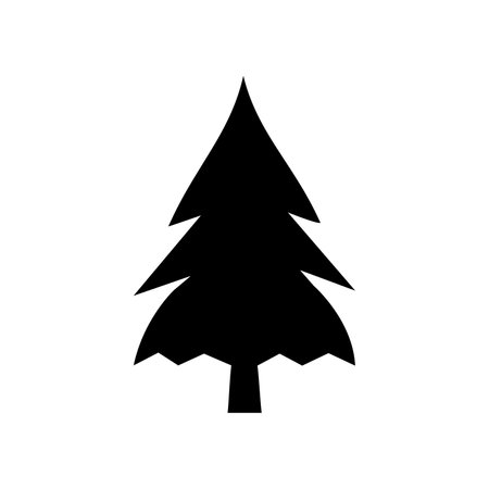 Pine tree icon. Flat design style. Made in vector illustrationのイラスト素材