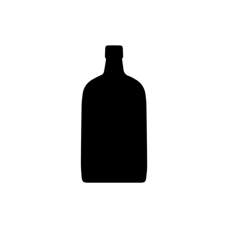 bottle icon. Alcohol drink symbol. Flat design styleのイラスト素材