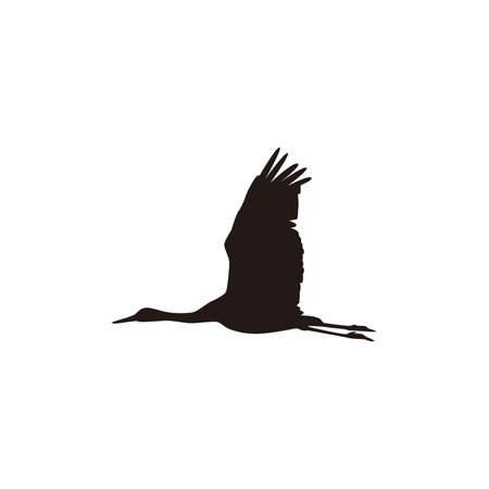 Crane Bird Logo Template vector icon illustration design
Crane Bird Silhouetteのイラスト素材