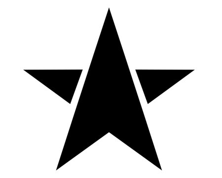 Star vector icon. Flat black symbol. Pictogram is isolated on a white background. Designed for web and software interfaces.のイラスト素材