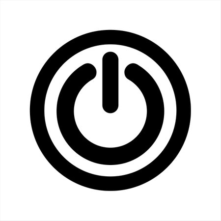 Power button vector icon. Power button vector icon on white background.のイラスト素材