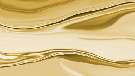 Abstract liquid gold background. Golden wave backdrop.の写真素材