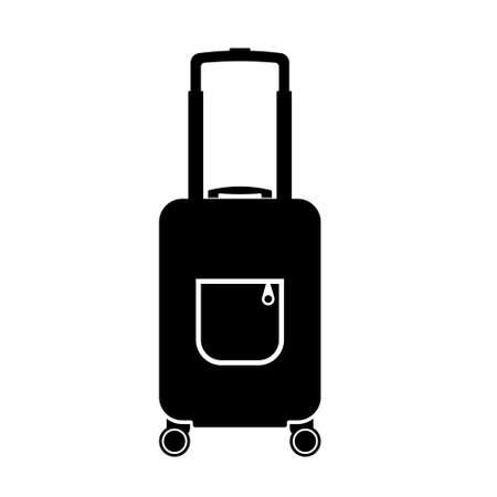 Suitcase, luggage, portmanteau, valise or baggage icon vector illustration isolated on white background.のイラスト素材