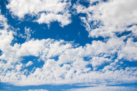 Clouds in the clear blue sky