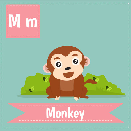 alphabet letter  for kids learning English vocabulary. Cute children ABC animal zoo. Instruction media Vector illustration.のイラスト素材