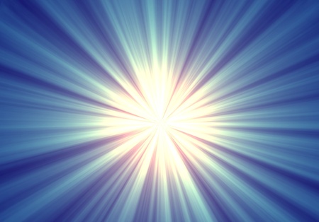 Abstract Blue Sunburst Background or Backdrop Page	の写真素材