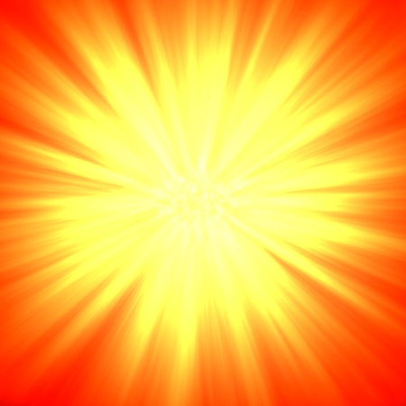 Abstract Sunburst In Yellow and Orangeの写真素材