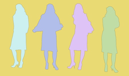 Imprint of Fashion Model 	の写真素材