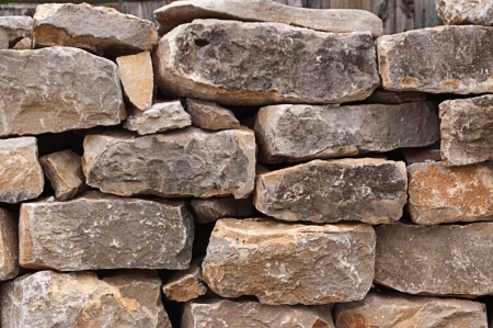 Background of stones in a stone wallの写真素材