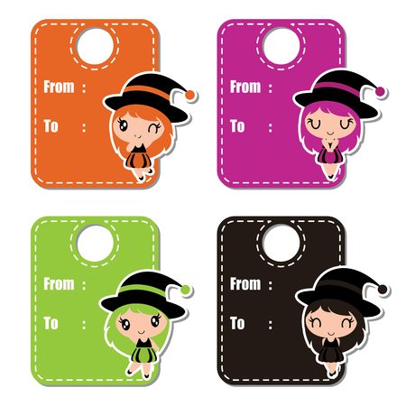 Colorful witches icon.のイラスト素材