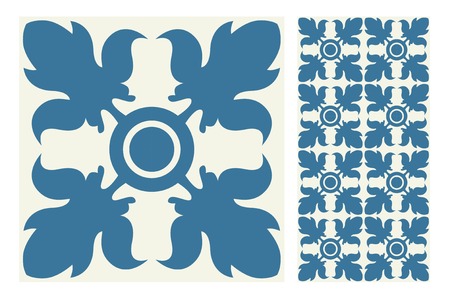 vintage tiles patterns antique seamless design in Vector illustrationのイラスト素材