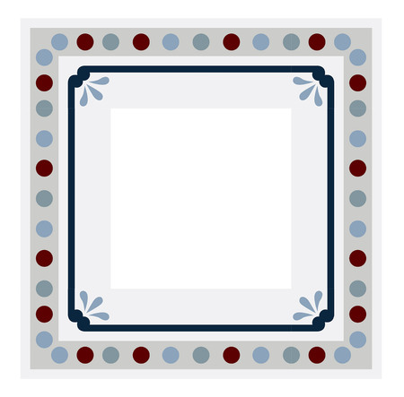 vintage tiles frame patterns antique seamless design in Vector illustrationのイラスト素材