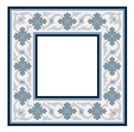 vintage tiles frame patterns antique seamless design in Vector illustrationのイラスト素材