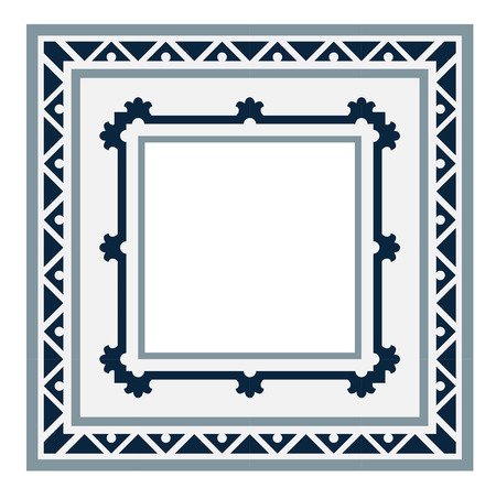 vintage tiles frame patterns antique seamless design in Vector illustrationのイラスト素材