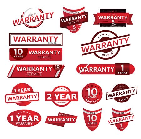 warranty shop promotion tag design for marketingのイラスト素材