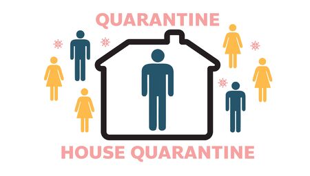 Social distancing Keep distance sign Coronovirus Vector illustration.のイラスト素材