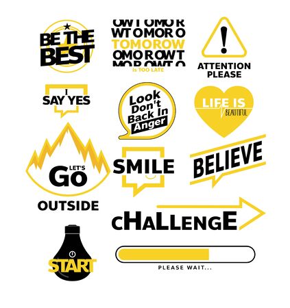 motivation messages Vector illustration message Typographyのイラスト素材