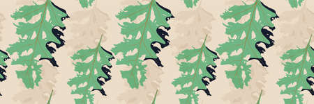 pattern for fabric leaves seamlessのイラスト素材