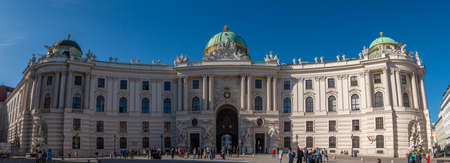 Panorama of Hofburg, the imperial palace of Habsburg dynasty in Vienna, Austriaのeditorial素材