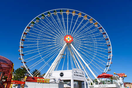 Ferris wheel at Prater amusement park in Vienna, Austriaのeditorial素材