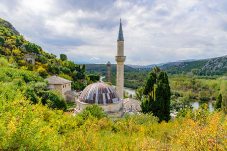 PoÄitelj, a historic village in Äapljina, Bosnia and Herzegovinaの写真素材