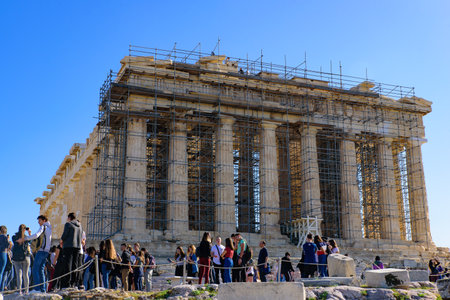 Parthenon, the famous ancient temple on the Acropolis of Athens, Greece