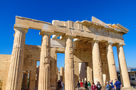 Parthenon, the famous ancient temple on the Acropolis of Athens, Greeceのeditorial素材