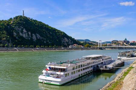 Danube River cruises & boat tours in Budapest, Hungaryの写真素材