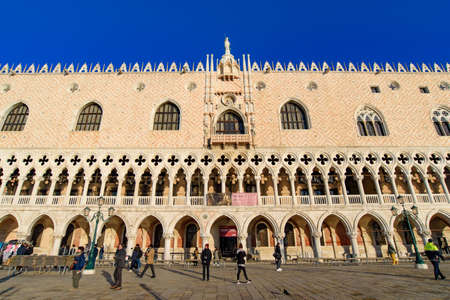 Doge's Palace at St Mark's Square (Piazza San Marco), Venice, Italyのeditorial素材