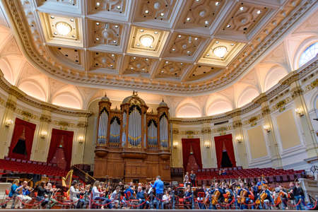 Concert by Royal Concertgebouw Orchestra in Amsterdam Royal Concertgebouw (concert hall) in Amsterdam, Netherlandsのeditorial素材