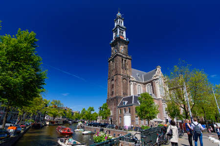 Westerkerk, a church in central Amsterdam, Netherlandsのeditorial素材