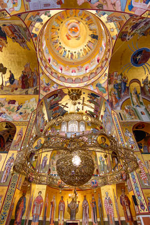 Interior of Cathedral of the Resurrection of Christ in Podgorica, Montenegro