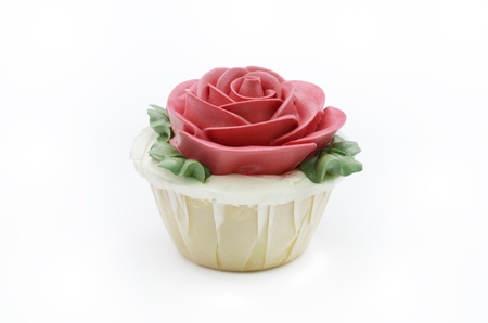 rose cup cakeの写真素材