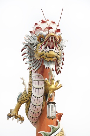 chinese dragon poleの写真素材