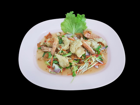 sea food spices saladの写真素材