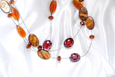 Amber-color Necklaceの写真素材