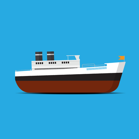 steamship vector flat sign.のイラスト素材
