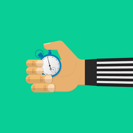 Stopwatch in handのイラスト素材