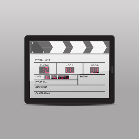 Slate clapper tabletのイラスト素材