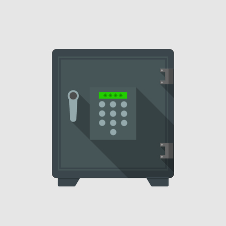 Digital safe icon vector flat design.のイラスト素材