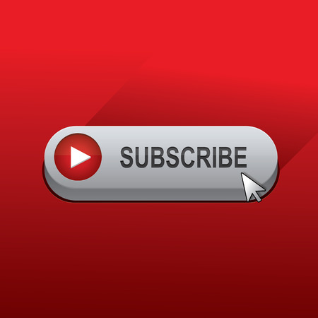 vector subscribe button with cursorのイラスト素材