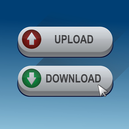 Download and upload buttonsのイラスト素材