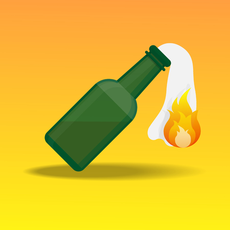 Molotov cocktail icon.のイラスト素材