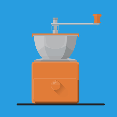 Coffee grinder vector flat design.のイラスト素材